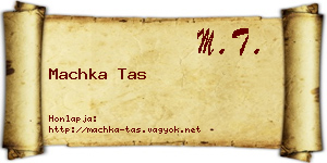 Machka Tas névjegykártya